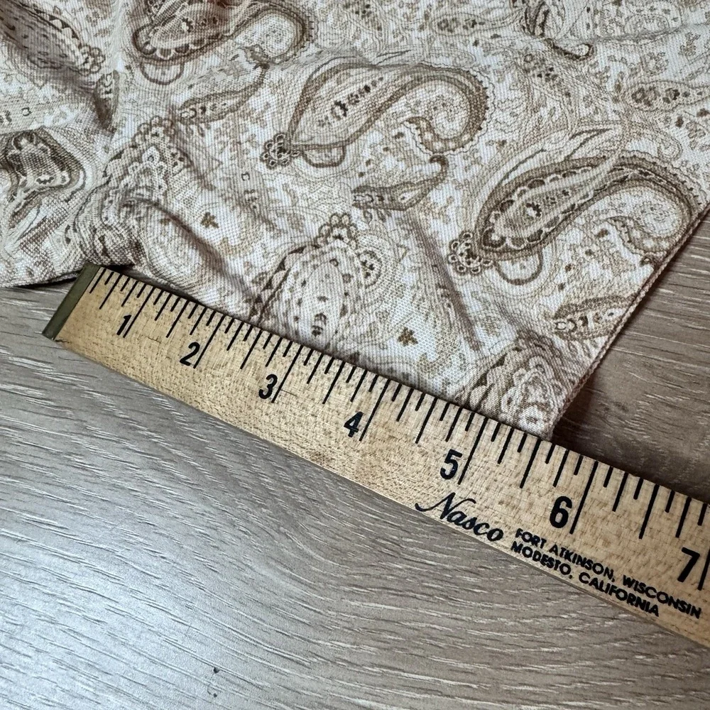 Vintage Polo Golf Ralph Lauren Shirt Mens Medium Beige Paisley Y2K 90s